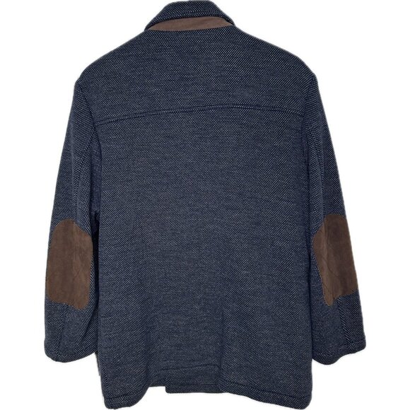 RODD AND GUNN REDWOOD PASS COAT Blue Men’s Elbow Patches L Wool Blend - Picture 3 of 9